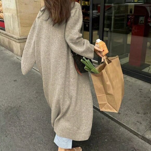 casual womens open front knit sweater cardigan - Picture 5 of 9